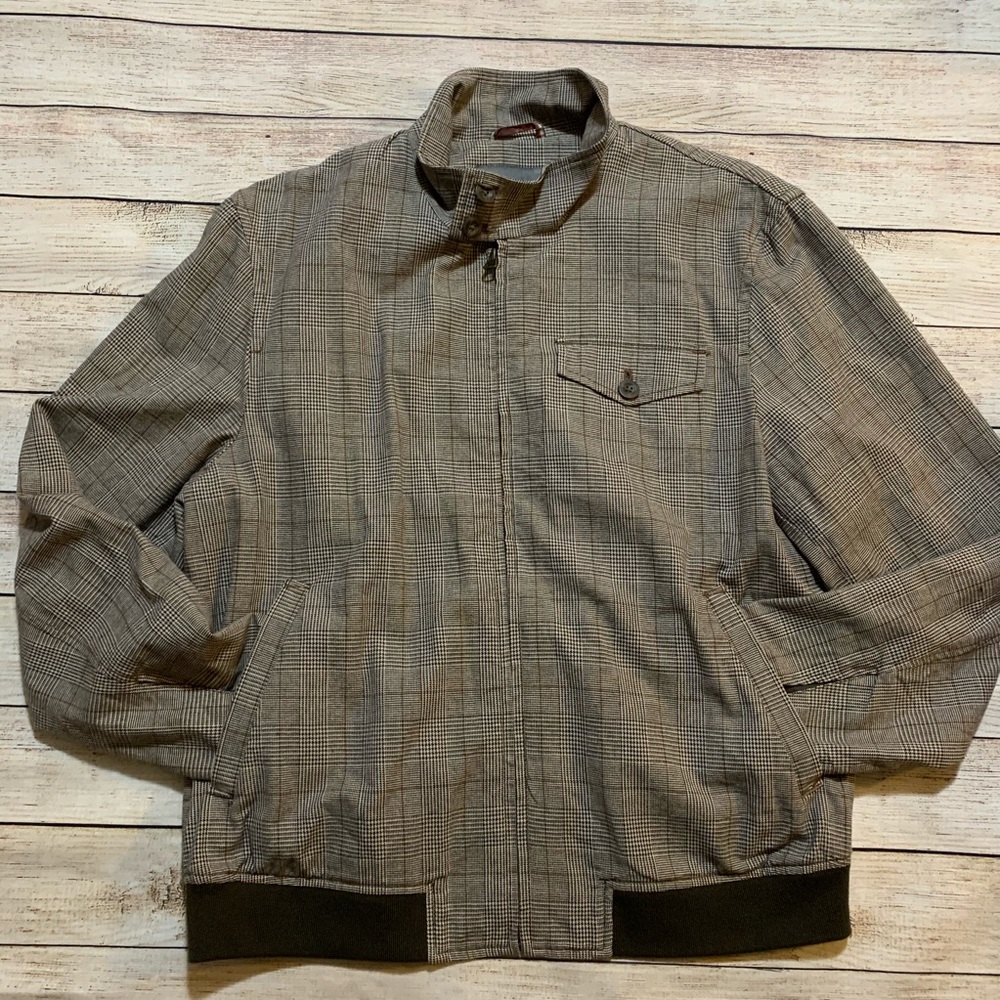 OLD NAVY | Grey Plaid Harrington Jacket Large